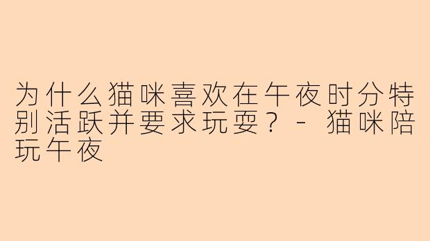 为什么猫咪喜欢在午夜时分特别活跃并要求玩耍？-猫咪陪玩午夜