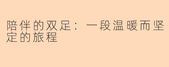 陪伴的双足：一段温暖而坚定的旅程
