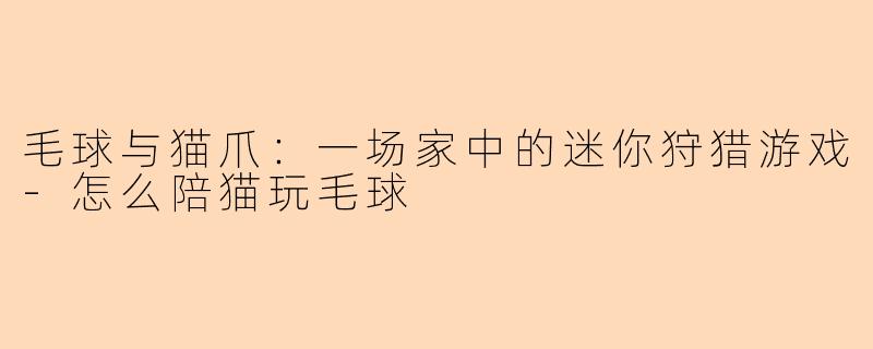 毛球与猫爪：一场家中的迷你狩猎游戏-怎么陪猫玩毛球
