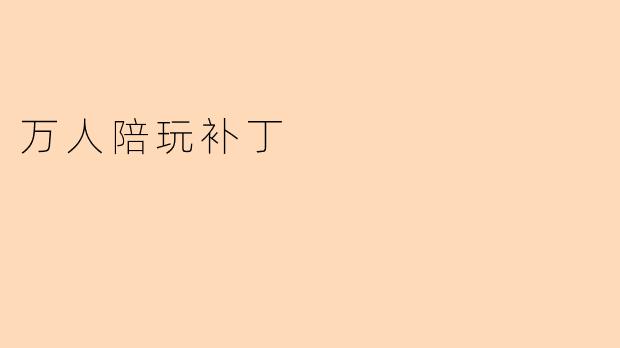 万人陪玩补丁