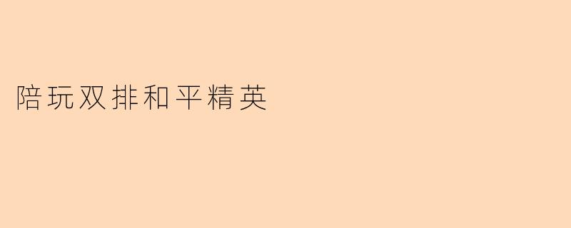 和平精英双排陪玩一般提供哪些服务?能具体说说体验和优势吗?