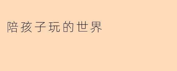 陪孩子玩的世界