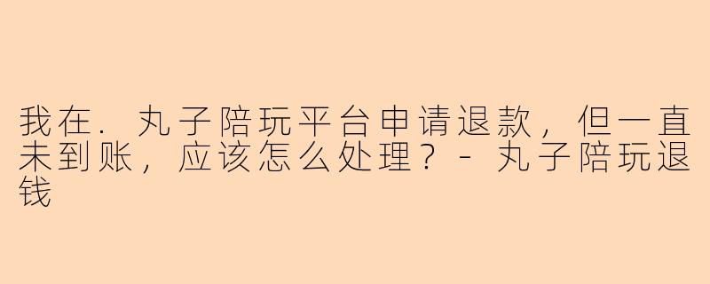 我在.丸子陪玩平台申请退款，但一直未到账，应该怎么处理？