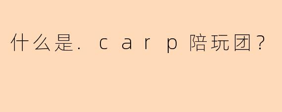 什么是.carp陪玩团？
