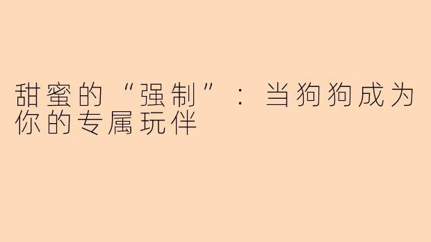 甜蜜的“强制”：当狗狗成为你的专属玩伴