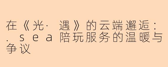 在《光·遇》的云端邂逅：.sea陪玩服务的温暖与争议