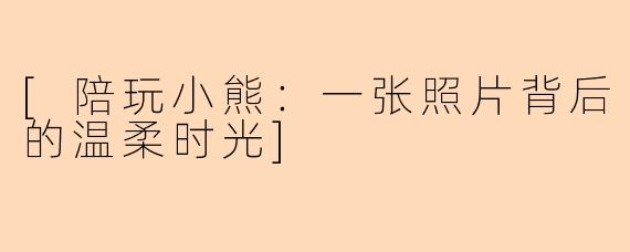 [陪玩小熊：一张照片背后的温柔时光]