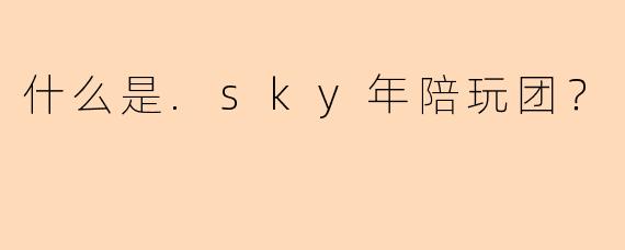 什么是.sky年陪玩团？