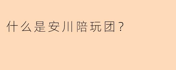 什么是安川陪玩团？