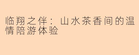 临翔之伴:山水茶香间的温情陪游体验