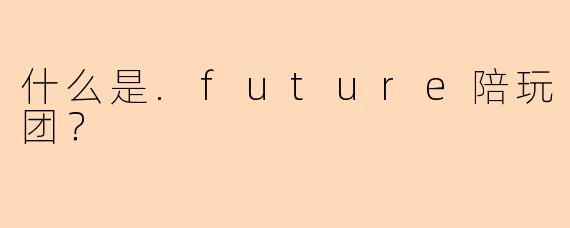 什么是.future陪玩团？
