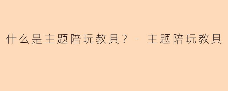 什么是主题陪玩教具？-主题陪玩教具