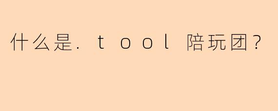 什么是.tool陪玩团？