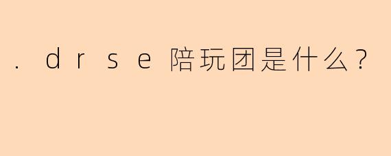 .drse陪玩团是什么？