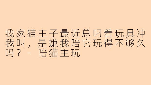 我家猫主子最近总叼着玩具冲我叫，是嫌我陪它玩得不够久吗？