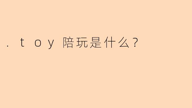 .toy陪玩是什么？