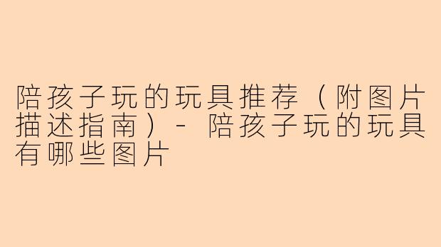 陪孩子玩的玩具推荐（附图片描述指南）