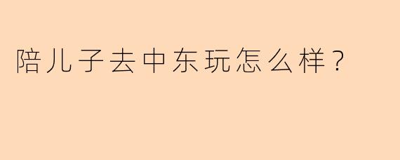 陪儿子去中东玩怎么样？