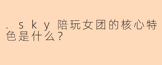 .sky陪玩女团的核心特色是什么？
