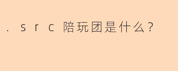 .src陪玩团是什么？