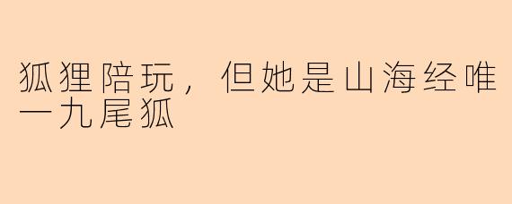 狐狸陪玩，但她是山海经唯一九尾狐