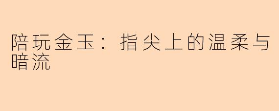 陪玩金玉：指尖上的温柔与暗流