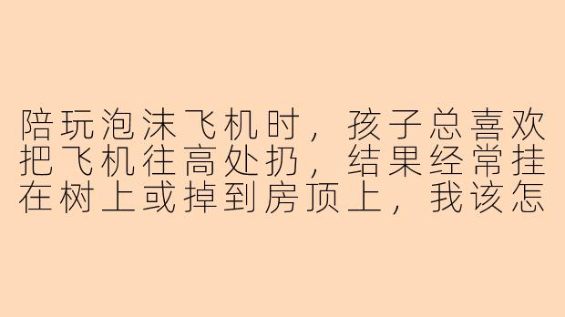 陪玩泡沫飞机时，孩子总喜欢把飞机往高处扔，结果经常挂在树上或掉到房顶上，我该怎么引导他玩得更安全、更有趣？