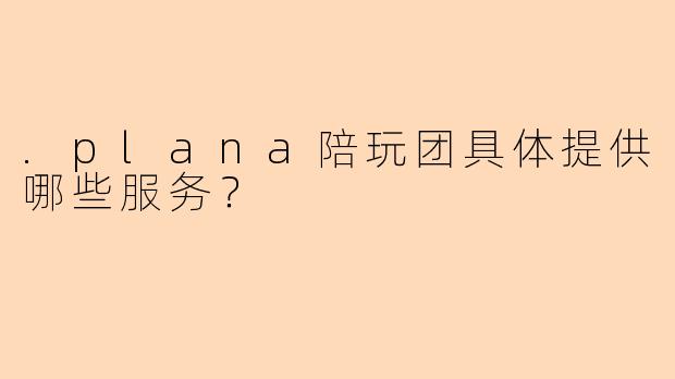 .plana陪玩团具体提供哪些服务？