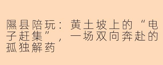 隰县陪玩:黄土坡上的“电子赶集”,一场双向奔赴的孤独解药