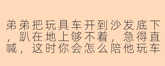 弟弟把玩具车开到沙发底下,趴在地上够不着,急得直喊,这时你会怎么陪他玩车?
