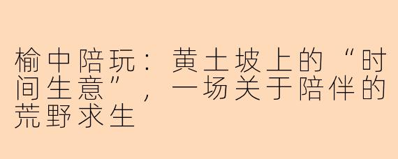 榆中陪玩:黄土坡上的“时间生意”,一场关于陪伴的荒野求生