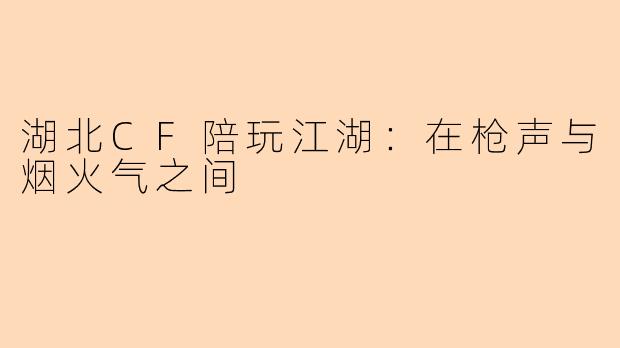 湖北CF陪玩江湖：在枪声与烟火气之间