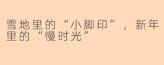 雪地里的“小脚印”，新年里的“慢时光”