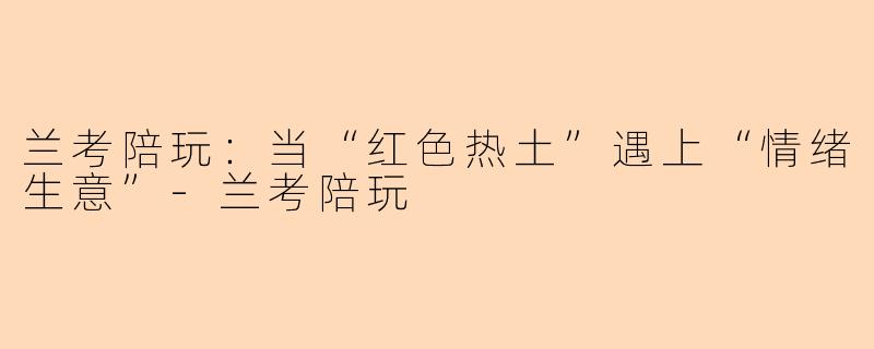 兰考陪玩：当“红色热土”遇上“情绪生意”-兰考陪玩