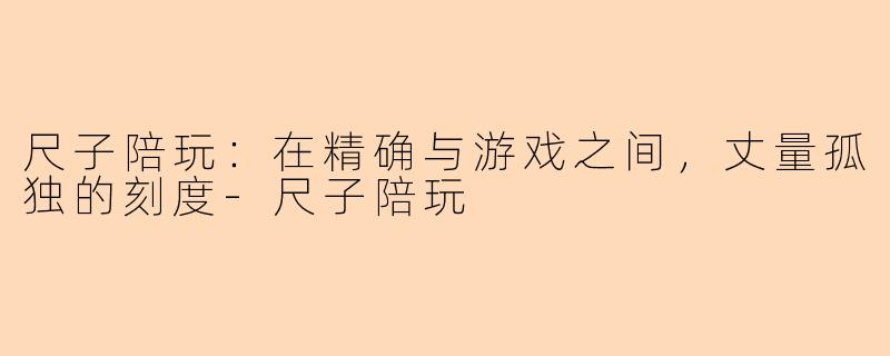 尺子陪玩:在精确与游戏之间,丈量孤独的刻度-尺子陪玩