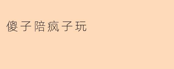 傻子陪疯子玩