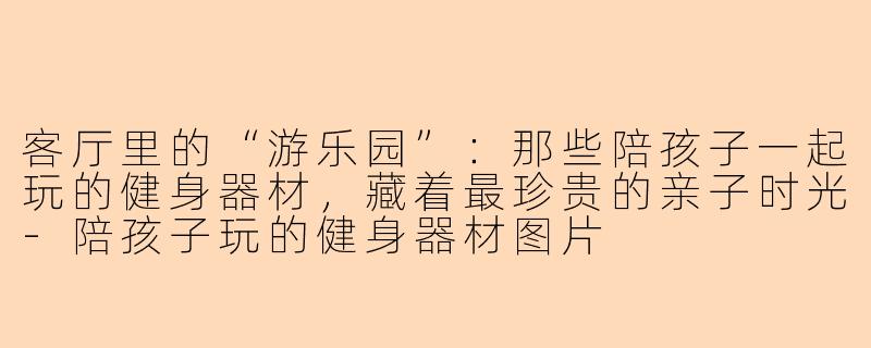客厅里的“游乐园”:那些陪孩子一起玩的健身器材,藏着最珍贵的亲子时光-陪孩子玩的健身器材图片